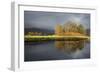 Golden Reflection in the River Brathey-null-Framed Photographic Print