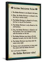 Golden Retreiver House Rules-null-Framed Poster