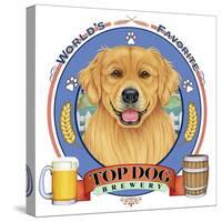 Golden Retriever Beer Label-Tomoyo Pitcher-Stretched Canvas