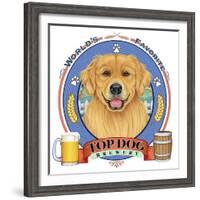 Golden Retriever Beer Label-Tomoyo Pitcher-Framed Giclee Print