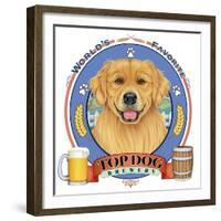 Golden Retriever Beer Label-Tomoyo Pitcher-Framed Giclee Print