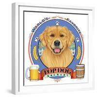 Golden Retriever Beer Label-Tomoyo Pitcher-Framed Giclee Print