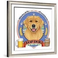 Golden Retriever Beer Label-Tomoyo Pitcher-Framed Giclee Print