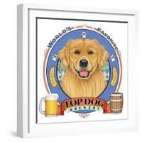 Golden Retriever Beer Label-Tomoyo Pitcher-Framed Giclee Print