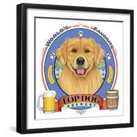 Golden Retriever Beer Label-Tomoyo Pitcher-Framed Giclee Print