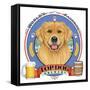 Golden Retriever Beer Label-Tomoyo Pitcher-Framed Stretched Canvas