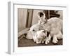 Golden Retriever Dog Adopts Kittens, 1964-null-Framed Premium Photographic Print