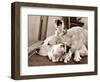 Golden Retriever Dog Adopts Kittens, 1964-null-Framed Photographic Print