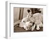 Golden Retriever Dog Adopts Kittens, 1964-null-Framed Photographic Print