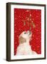 Golden Retriever Dog Puppy under Mistletoe-null-Framed Photographic Print