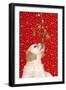 Golden Retriever Dog Puppy under Mistletoe-null-Framed Photographic Print