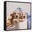 Golden Retriever Dog Two Puppies in Laundry Basket-null-Framed Stretched Canvas