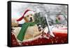 Golden Retriever Driving Car Collecting Christmas Tree-null-Framed Stretched Canvas