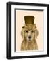 Golden Retriever, Hat and Bow-Fab Funky-Framed Art Print