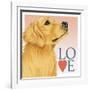 Golden Retriever Love-Tomoyo Pitcher-Framed Giclee Print