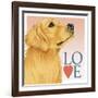 Golden Retriever Love-Tomoyo Pitcher-Framed Giclee Print