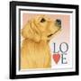 Golden Retriever Love-Tomoyo Pitcher-Framed Giclee Print