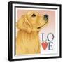 Golden Retriever Love-Tomoyo Pitcher-Framed Giclee Print