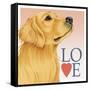 Golden Retriever Love-Tomoyo Pitcher-Framed Stretched Canvas