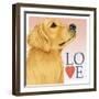 Golden Retriever Love-Tomoyo Pitcher-Framed Giclee Print