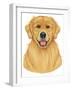 Golden Retriever Portrait-Tomoyo Pitcher-Framed Giclee Print