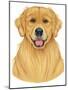 Golden Retriever Portrait-Tomoyo Pitcher-Mounted Giclee Print