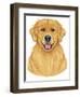 Golden Retriever Portrait-Tomoyo Pitcher-Framed Giclee Print