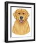 Golden Retriever Portrait-Tomoyo Pitcher-Framed Giclee Print