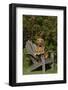 Golden Retriever(S) in Backyard Garden on Old-Lynn M^ Stone-Framed Photographic Print