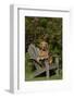 Golden Retriever(S) in Backyard Garden on Old-Lynn M^ Stone-Framed Photographic Print