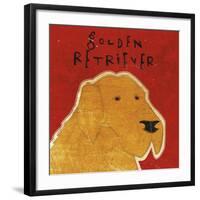 Golden Retriever (square)-John W^ Golden-Framed Art Print