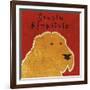 Golden Retriever (square)-John W^ Golden-Framed Art Print