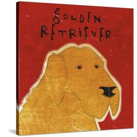 Golden Retriever (square)-John W Golden-Stretched Canvas