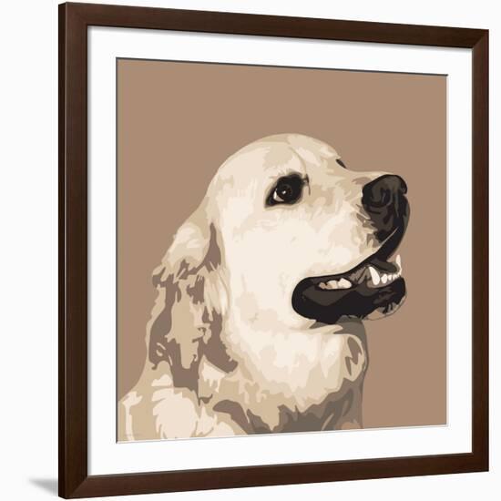 Golden Retriever-Emily Burrowes-Framed Art Print