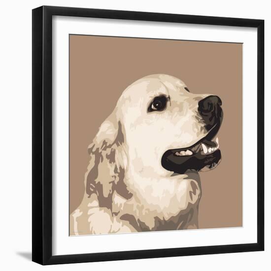 Golden Retriever-Emily Burrowes-Framed Art Print