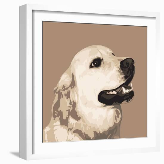 Golden Retriever-Emily Burrowes-Framed Art Print