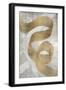 Golden Ribbon 1-Denise Brown-Framed Art Print