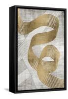 Golden Ribbon 1-Denise Brown-Framed Stretched Canvas