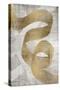 Golden Ribbon 1-Denise Brown-Stretched Canvas