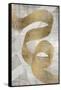 Golden Ribbon 1-Denise Brown-Framed Stretched Canvas