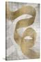 Golden Ribbon 1-Denise Brown-Stretched Canvas