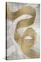 Golden Ribbon 1-Denise Brown-Stretched Canvas