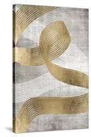 Golden Ribbon 2-Denise Brown-Stretched Canvas