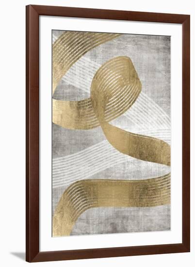 Golden Ribbon 2-Denise Brown-Framed Art Print