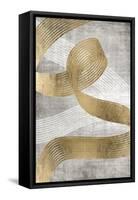 Golden Ribbon 2-Denise Brown-Framed Stretched Canvas