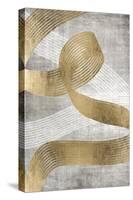 Golden Ribbon 2-Denise Brown-Stretched Canvas