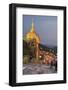 Golden Rock (Kyaiktiyo Pagoda) at Night, a Buddhist Temple in Mon State, Myanmar (Burma), Asia-Matthew Williams-Ellis-Framed Photographic Print