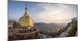 Golden Rock Stupa (Kyaiktiyo Pagoda) at Sunset, Mon State, Myanmar (Burma), Asia-Matthew Williams-Ellis-Mounted Photographic Print