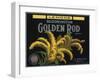 Golden Rod Brand - Bloomington, California - Citrus Crate Label-Lantern Press-Framed Art Print