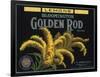 Golden Rod Brand - Bloomington, California - Citrus Crate Label-Lantern Press-Framed Art Print